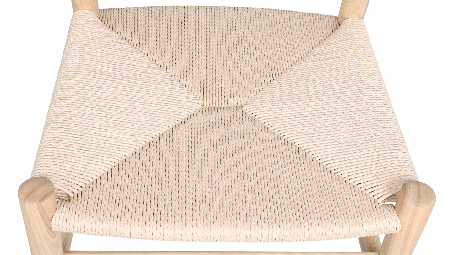 Tuck In Dining Chair, Natural Papercord Seat, Ash