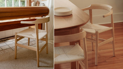 Tuck In Dining Chair, Natural Papercord Seat, Ash