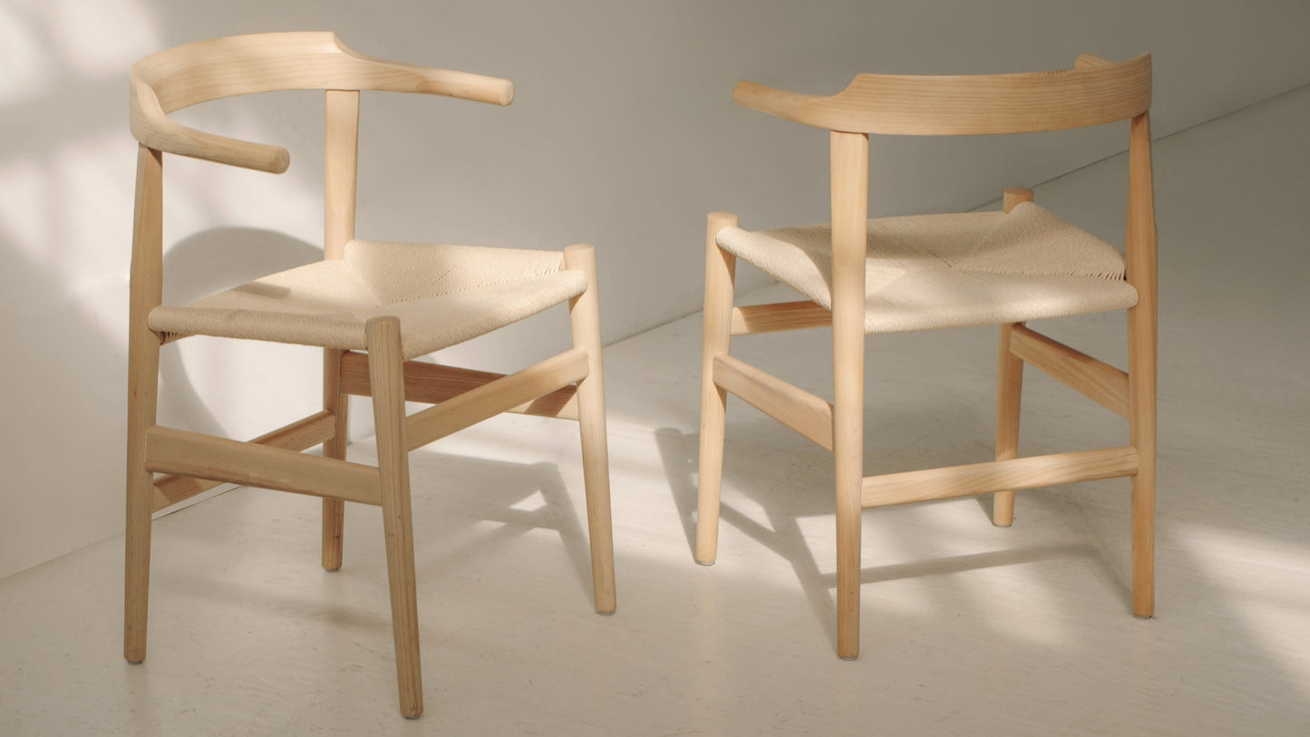 Tuck In Dining Chair, Natural Papercord Seat, Ash