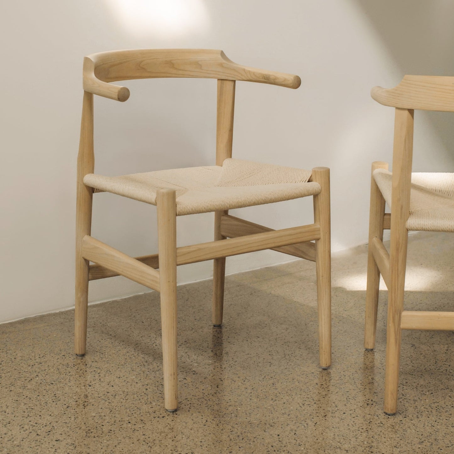 Tuck In Dining Chair, Natural Papercord Seat, Ash