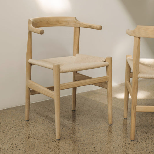 Tuck In Dining Chair, Natural Papercord Seat, Ash