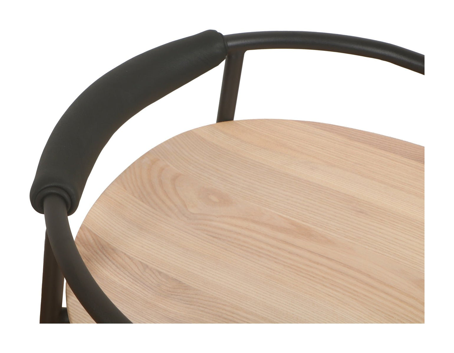 Slow Mornings Stool, Counter, Natural/Black Metal