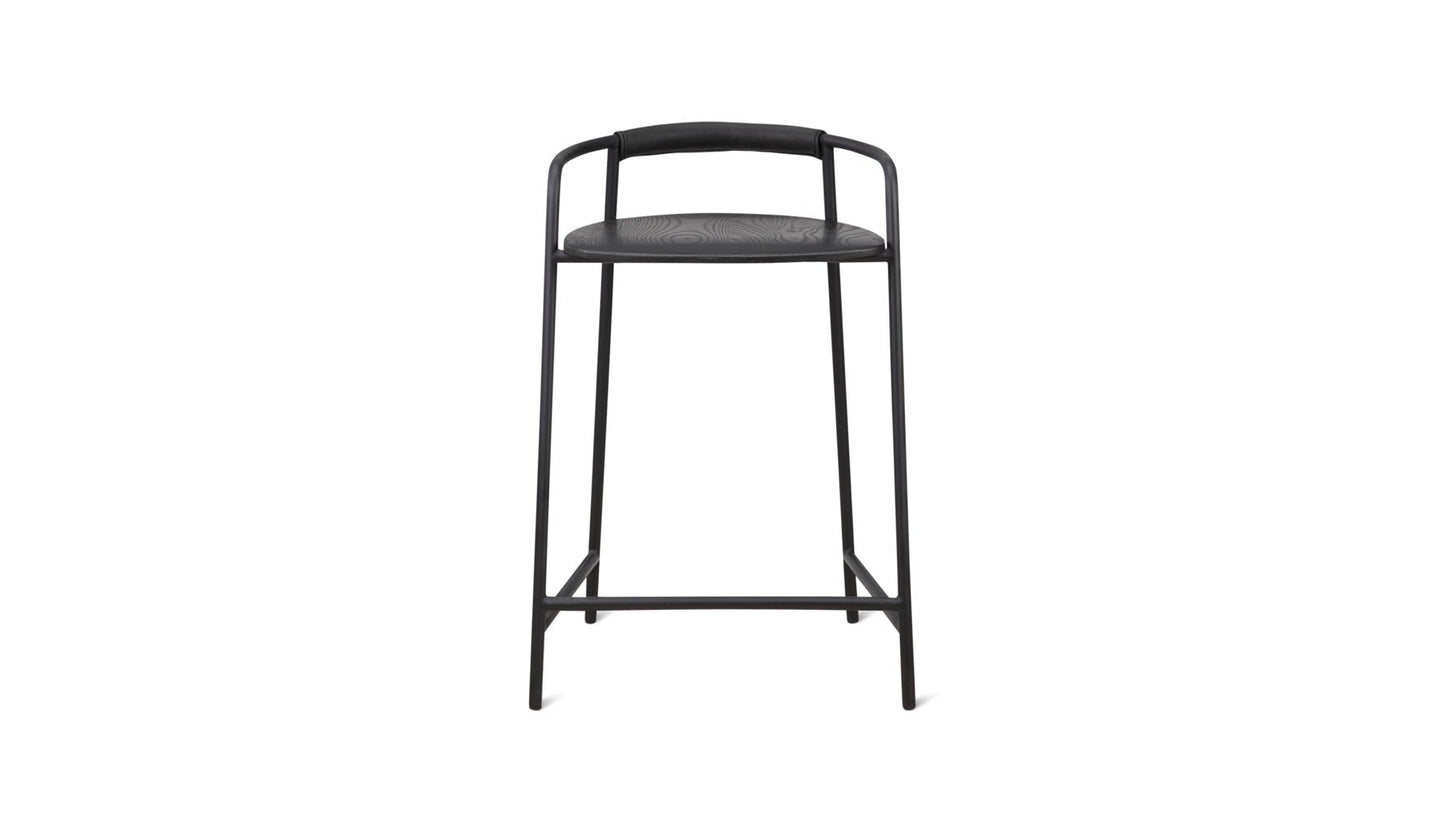 Slow Mornings Stool, Counter, Black/Black Metal