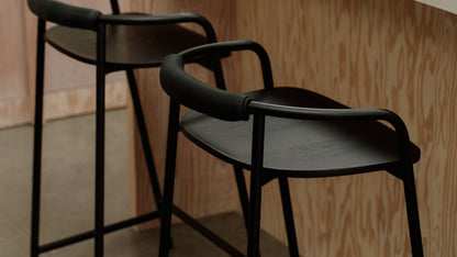 Slow Mornings Stool, Counter, Black/Black Metal