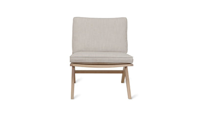 Endless Summer Lounge Chair with Cushion, Ash/Natural