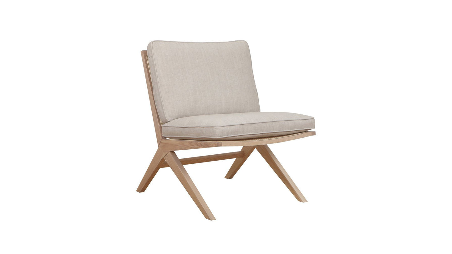 Endless Summer Lounge Chair with Cushion, Ash/Natural