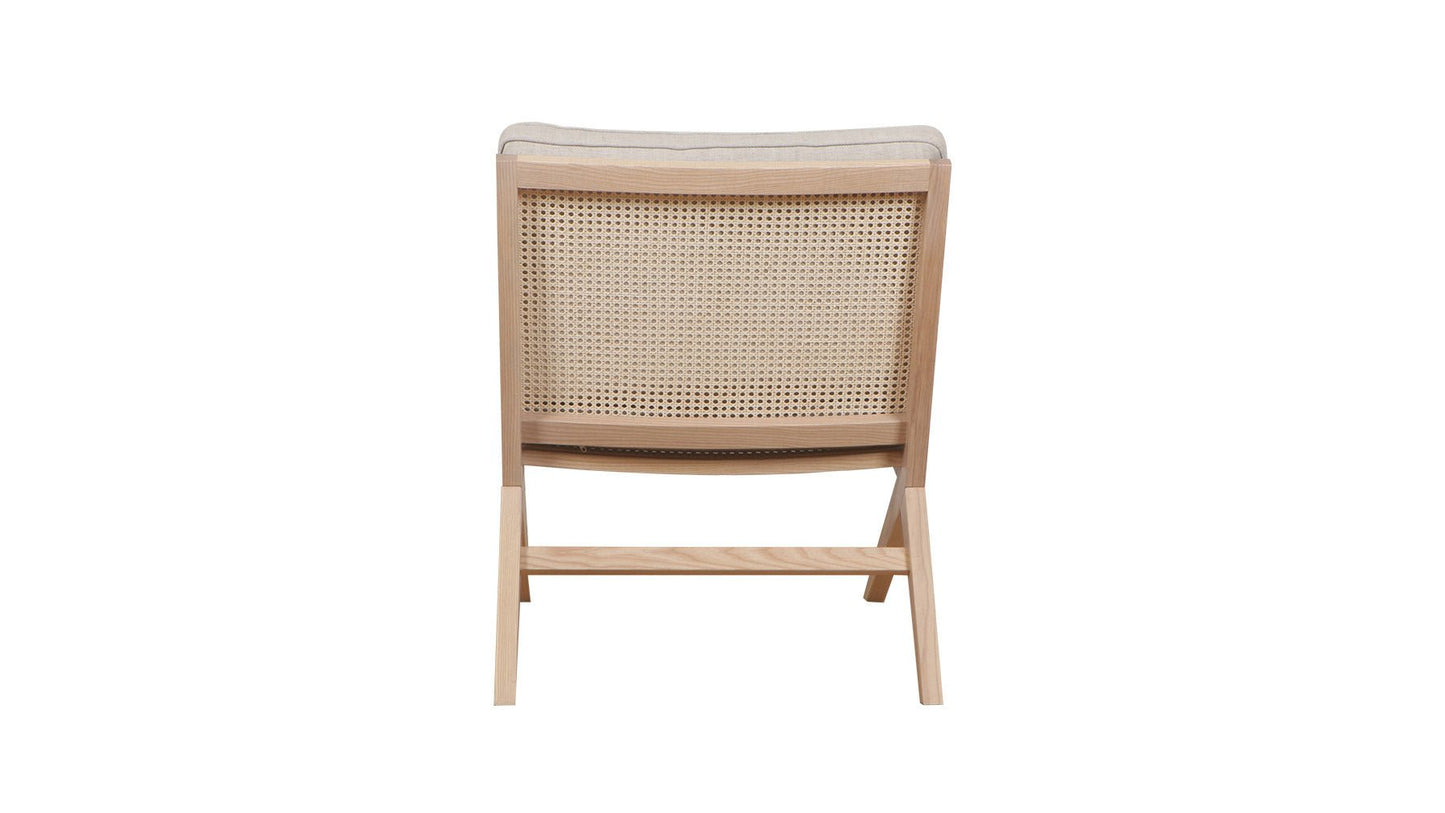 Endless Summer Lounge Chair with Cushion, Ash/Natural