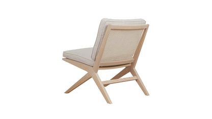 Endless Summer Lounge Chair with Cushion, Ash/Natural
