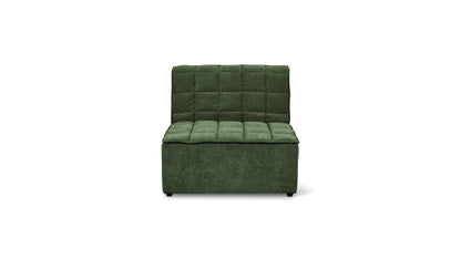 Quilt Armless Chair, Moss