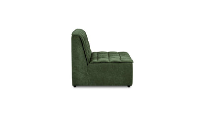 Quilt Armless Chair, Moss