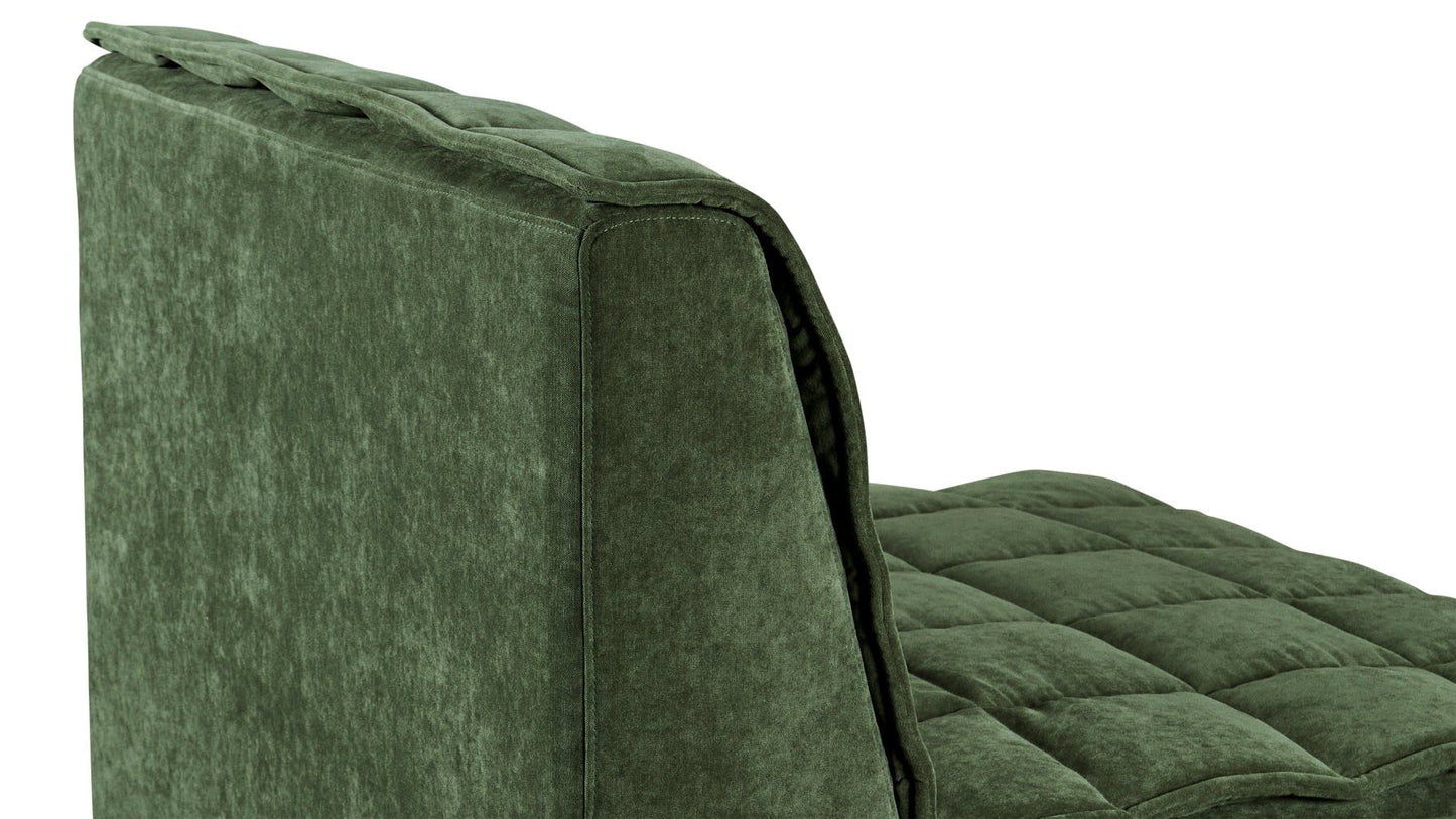Quilt Armless Chair, Moss
