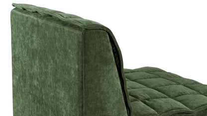 Quilt Armless Chair, Moss