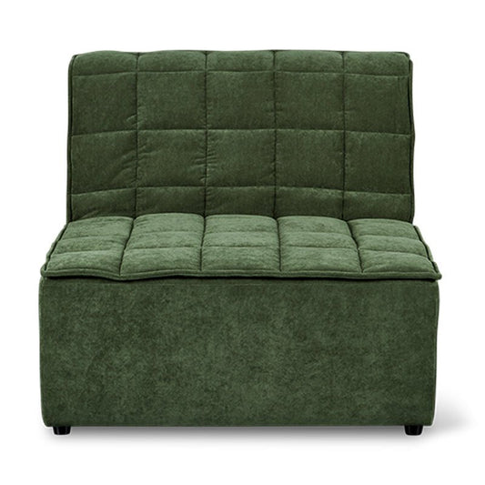 Quilt Armless Chair, Moss