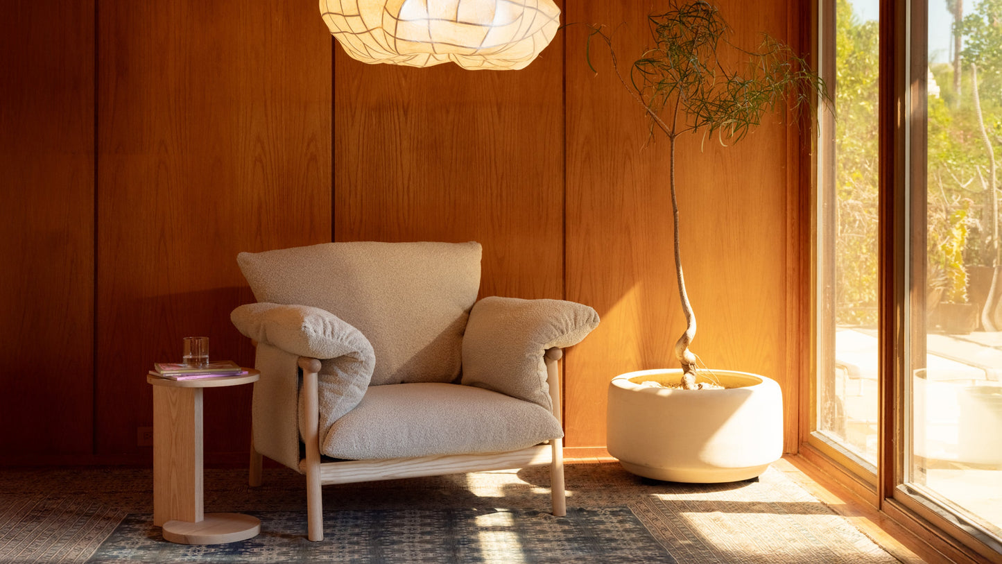 Pillow Talk Lounge Chair, Warm Frost