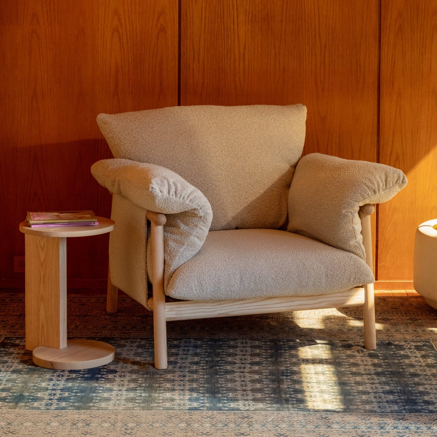 Pillow Talk Lounge Chair, Warm Frost