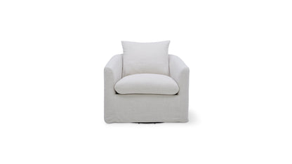 Sink In Swivel Lounge Chair, Pearl