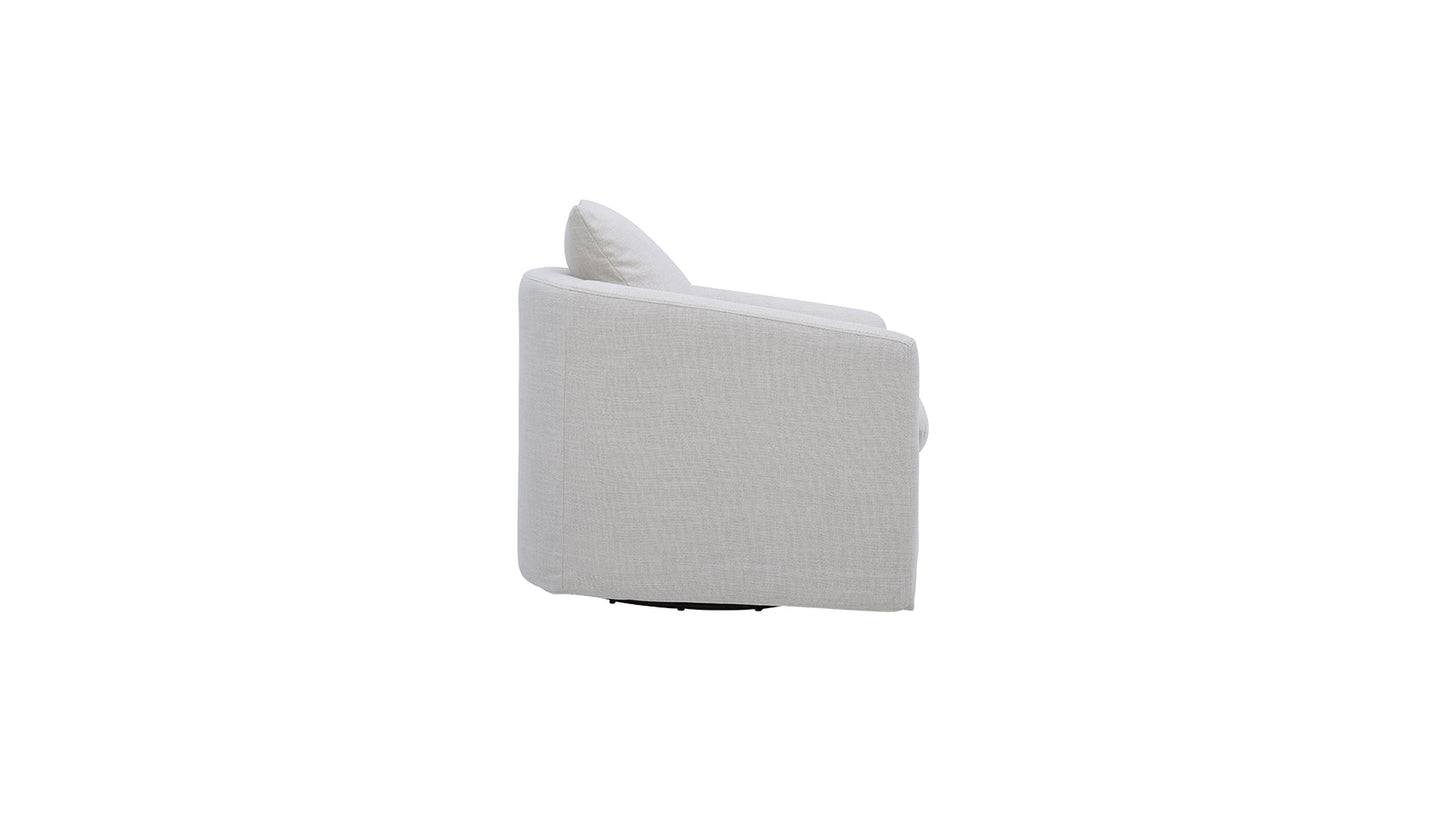 Sink In Swivel Lounge Chair, Pearl