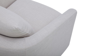 Sink In Swivel Lounge Chair, Pearl