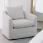 Sink In Swivel Lounge Chair, Pearl