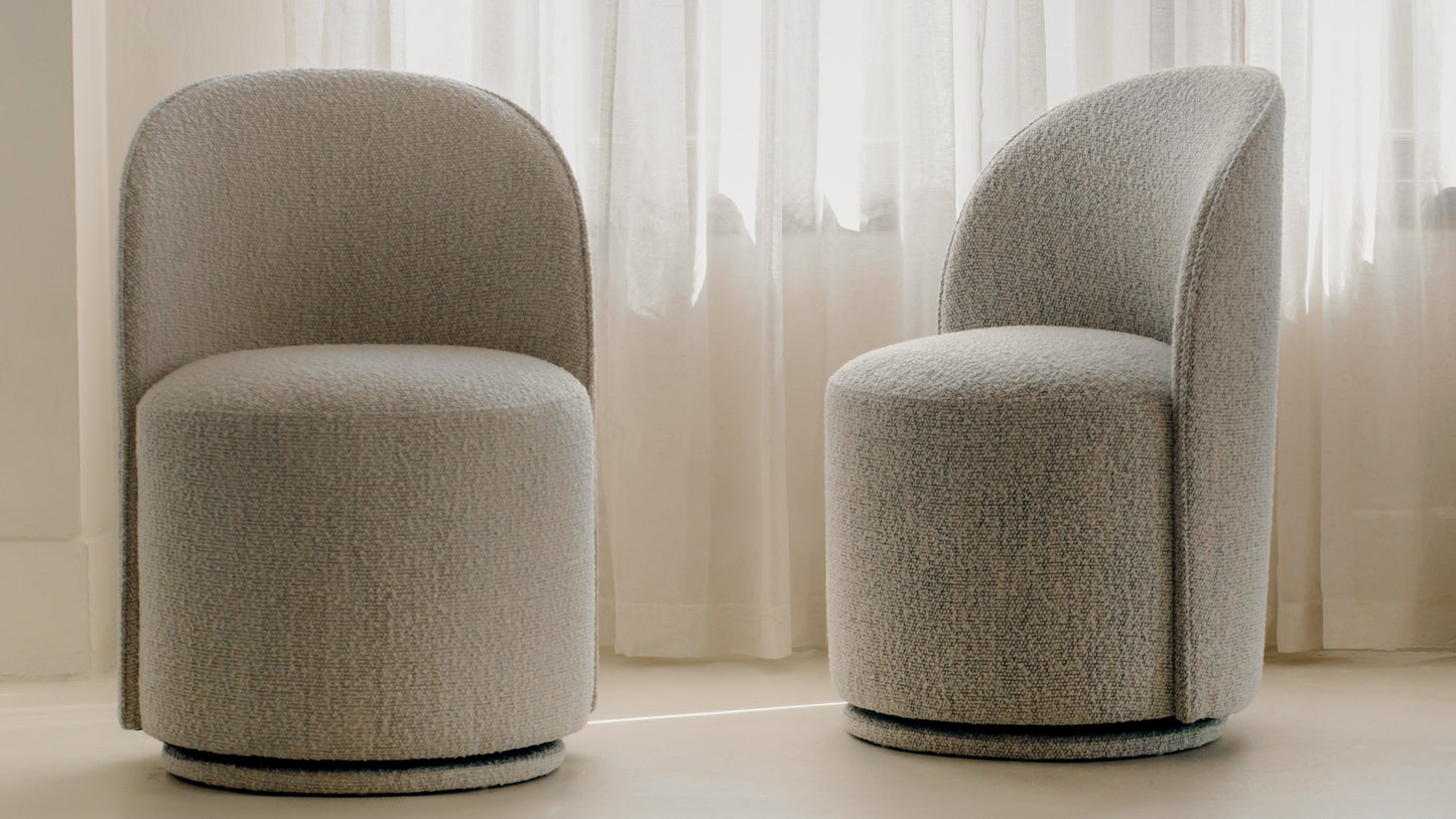Dialed In Swivel Dining Chair, Sea Pearl
