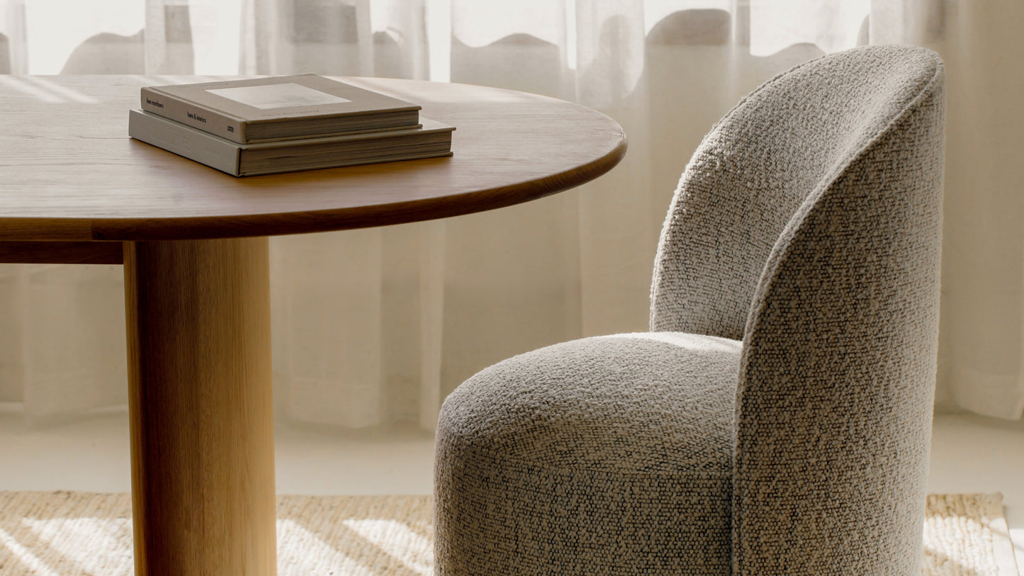 Dialed In Swivel Dining Chair, Sea Pearl