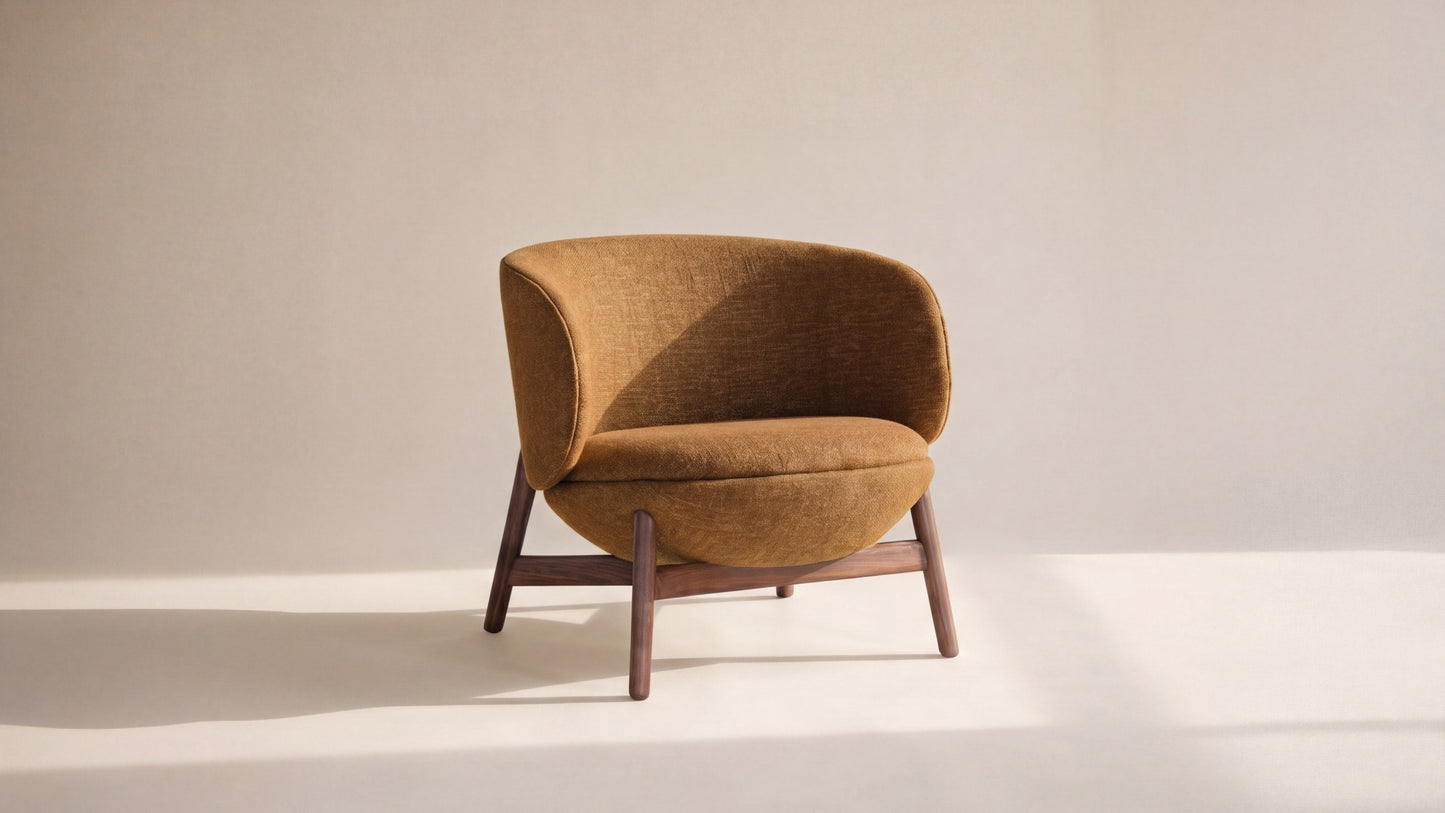 Happy Place Lounge Chair, Walnut, Autumn