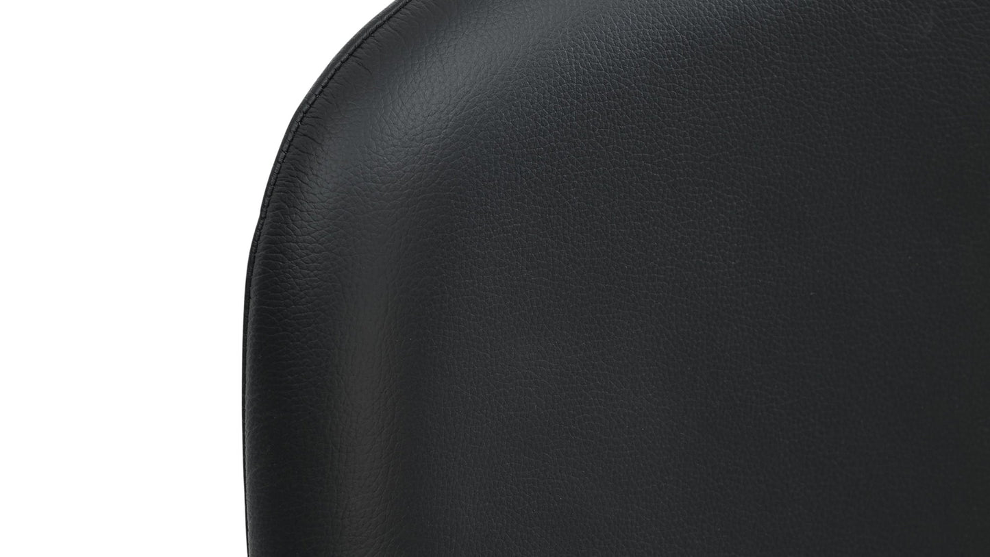 Dine In Dining Chair (Set of Two), Walnut/Black Leather