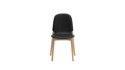 Dine In Dining Chair (Set of Two), Oak/Black Leather