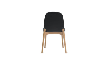 Dine In Dining Chair (Set of Two), Oak/Black Leather