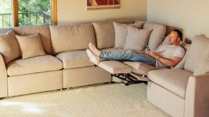 Lift Off Power Recliner Armless Chair, Light Pebble