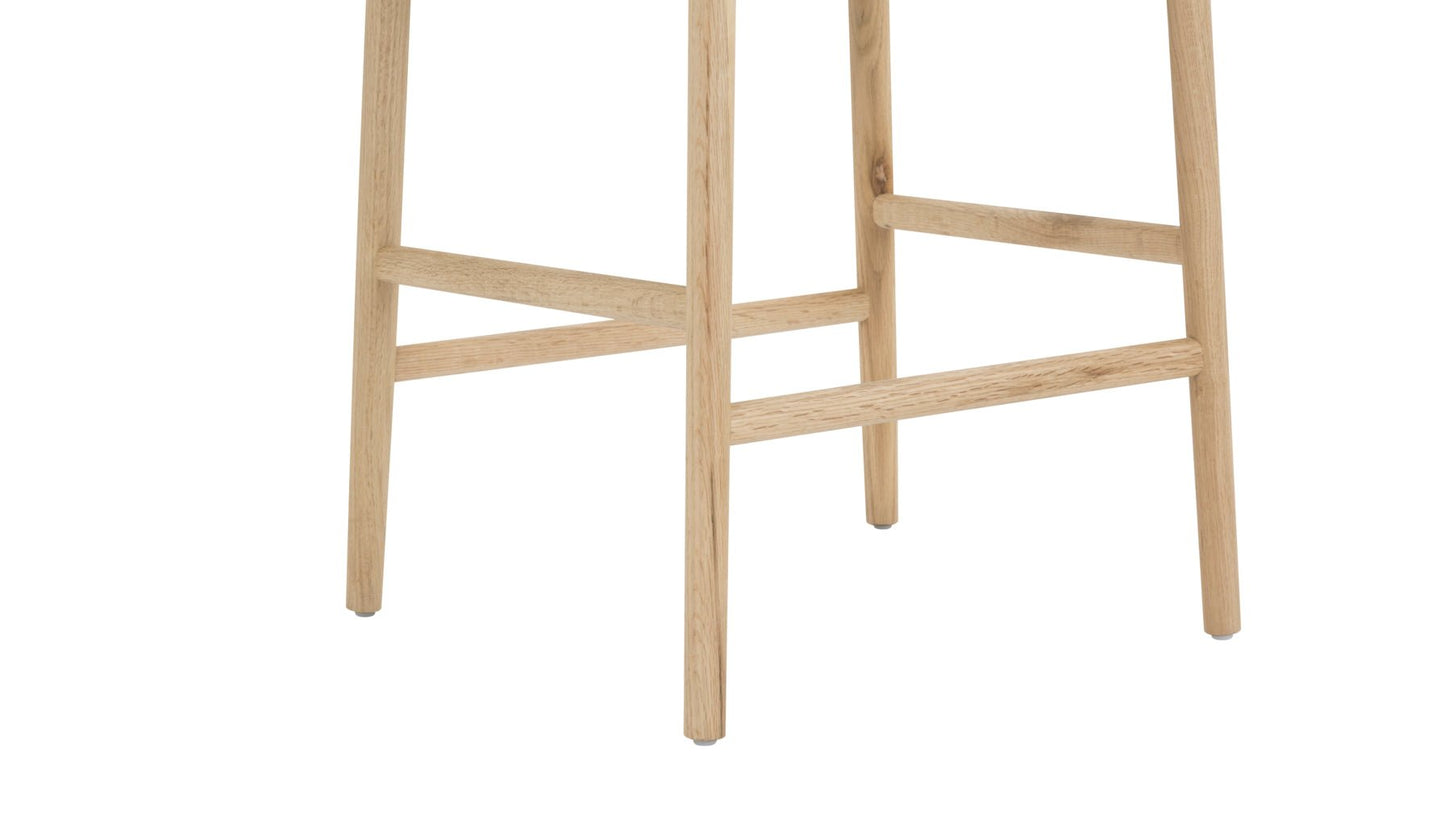 Dinner Guest Counter Stool, White Oak/ Natural Papercord Seat