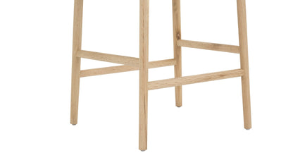 Dinner Guest Counter Stool, White Oak/ Natural Papercord Seat
