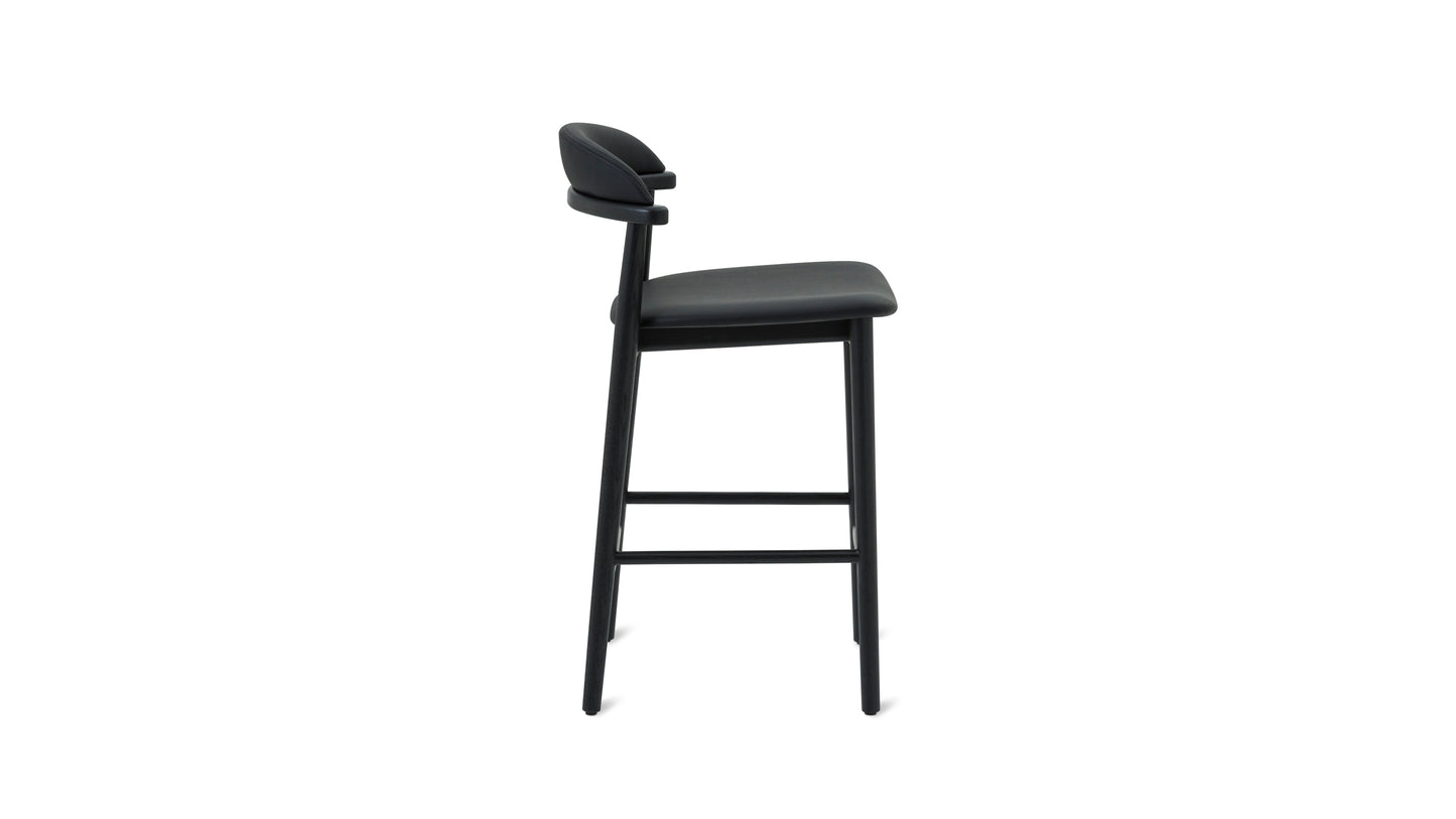 Count On Me Counter Stool, Black Oak, Black Seat