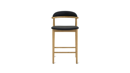 Count On Me Counter Stool, Oak, Black Seat