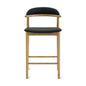 Count On Me Counter Stool, Oak, Black Seat