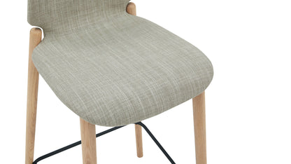 Dine In Counter Stool, Oak/Taupe