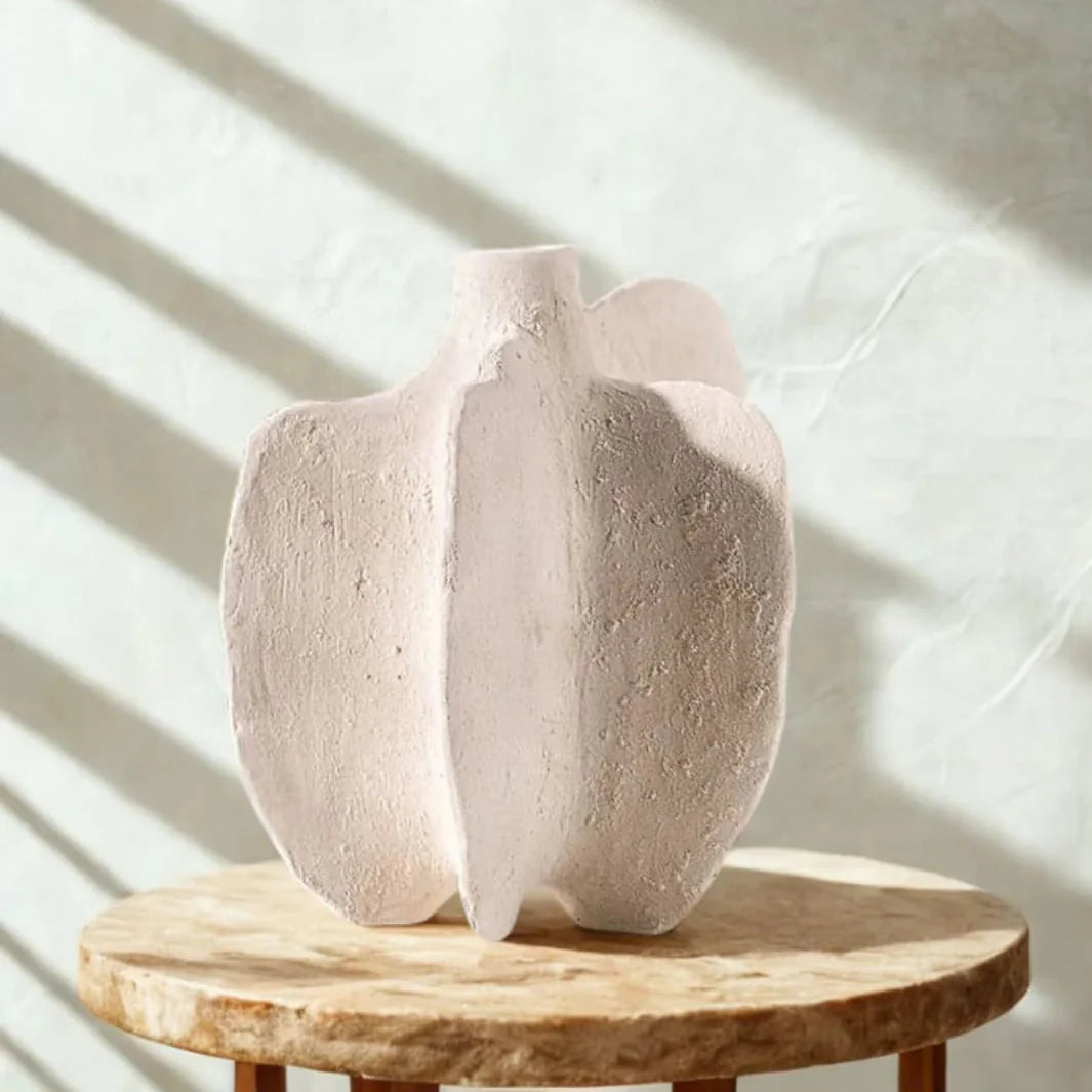 Pontus Sculptural Ceramic Vase / Coral