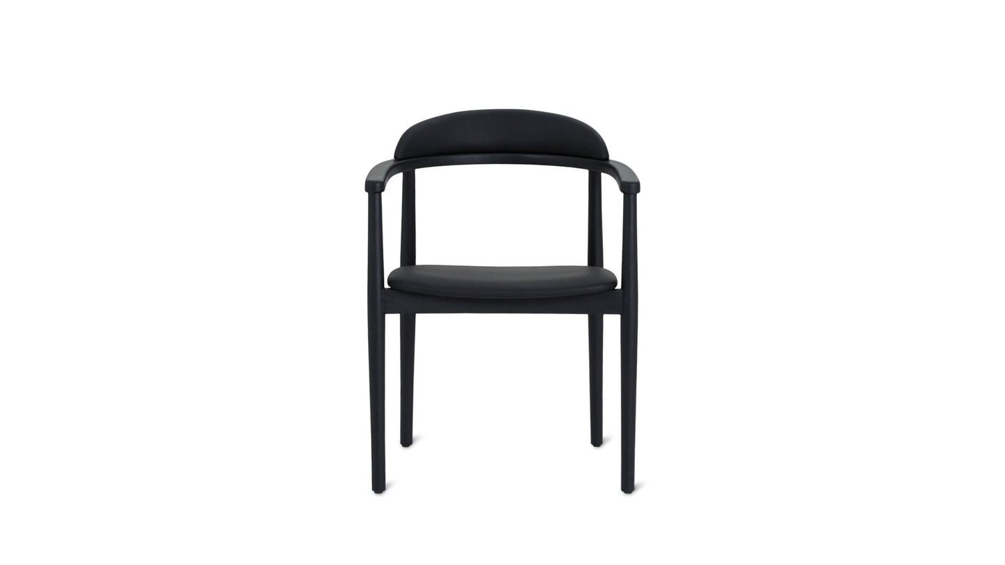 Count On Me Dining Chair, Black Oak, Black Seat
