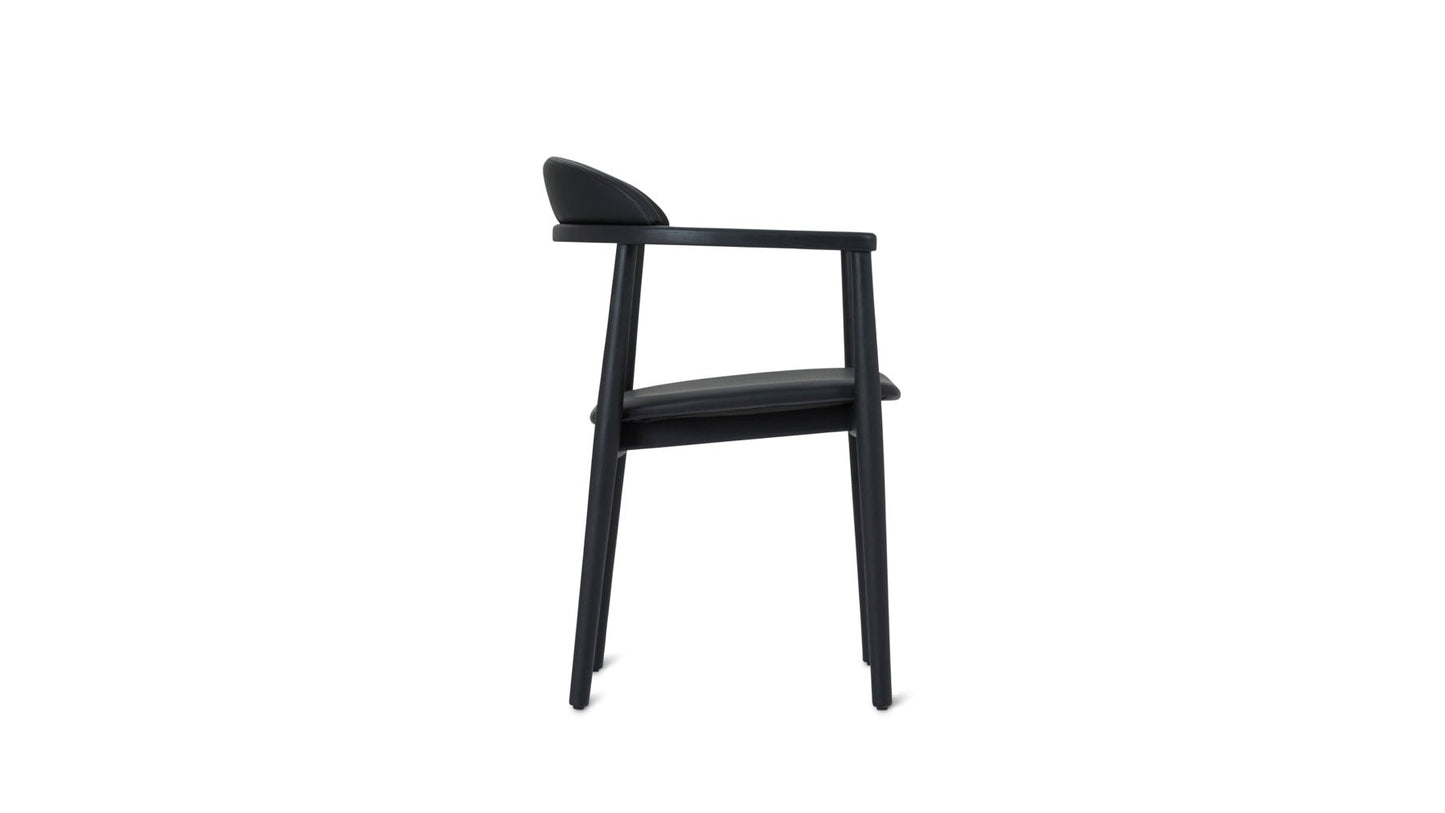 Count On Me Dining Chair, Black Oak, Black Seat