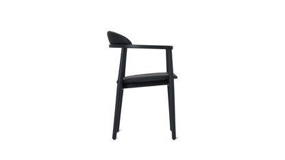 Count On Me Dining Chair, Black Oak, Black Seat