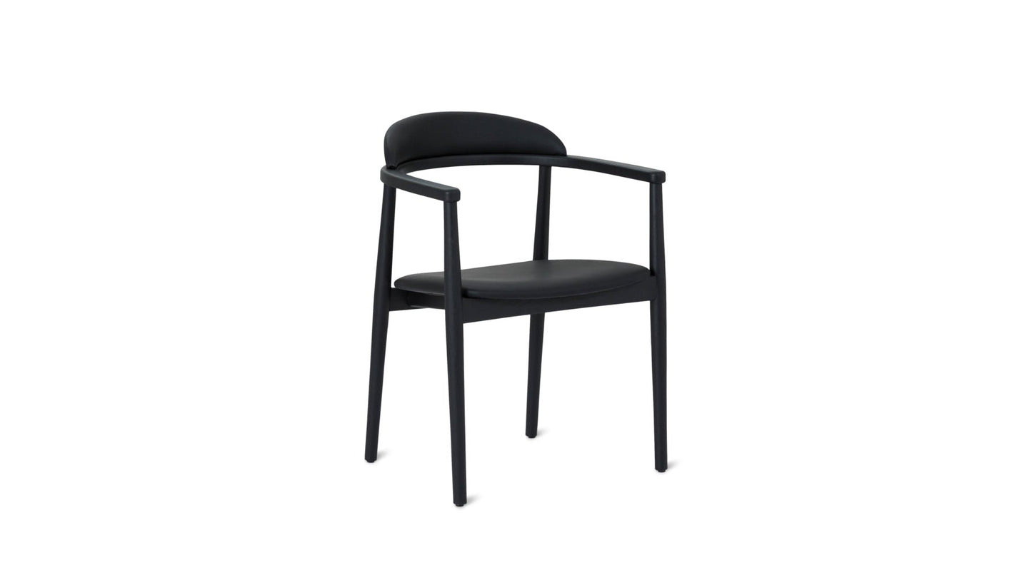 Count On Me Dining Chair, Black Oak, Black Seat