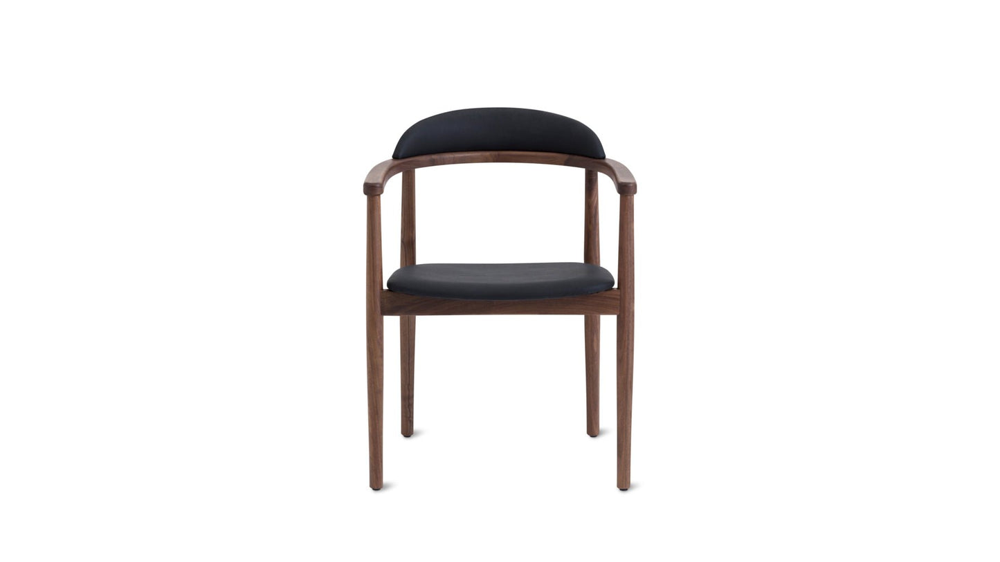 Count On Me Dining Chair, Walnut, Black Seat