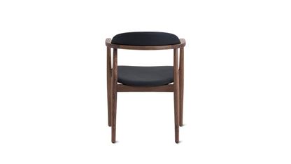 Count On Me Dining Chair, Walnut, Black Seat