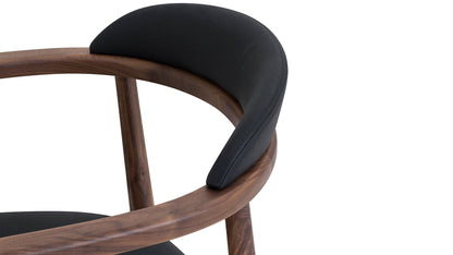Count On Me Dining Chair, Walnut, Black Seat