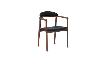 Count On Me Dining Chair, Walnut, Black Seat