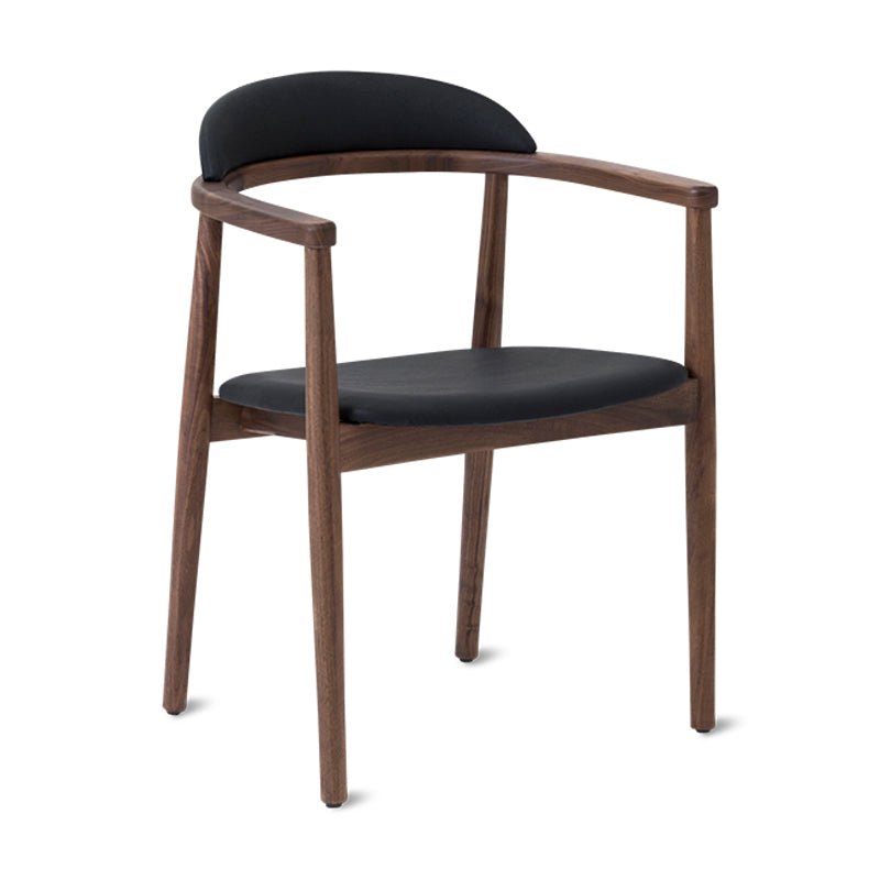 Count On Me Dining Chair, Walnut, Black Seat