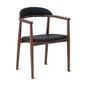 Count On Me Dining Chair, Walnut, Black Seat