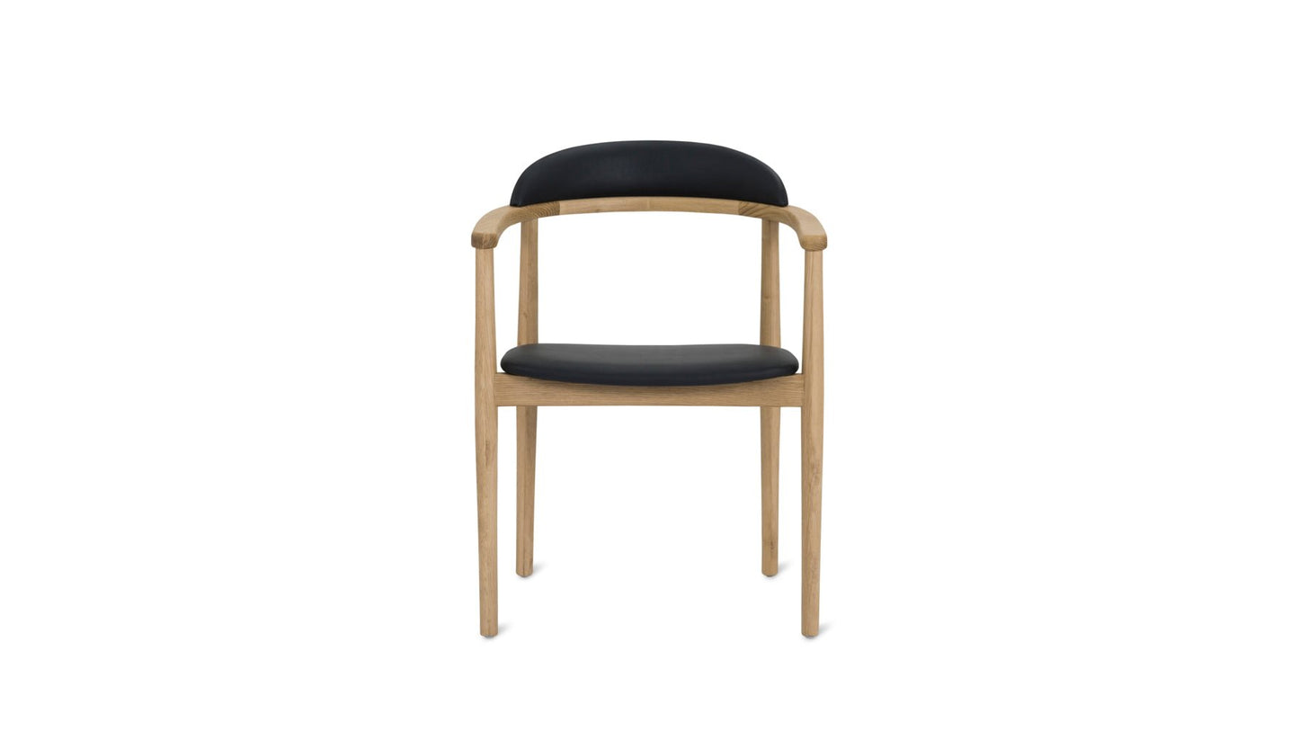 Count On Me Dining Chair, Oak, Black Seat