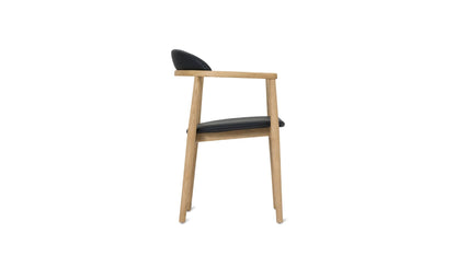 Count On Me Dining Chair, Oak, Black Seat