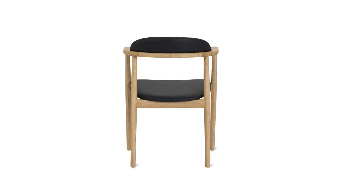 Count On Me Dining Chair, Oak, Black Seat